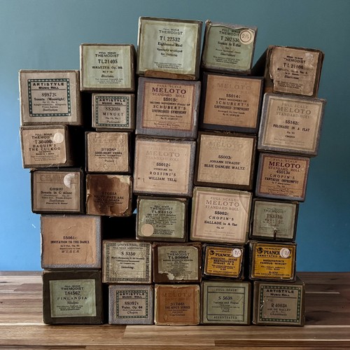 Vintage pianola rollen - vintage,